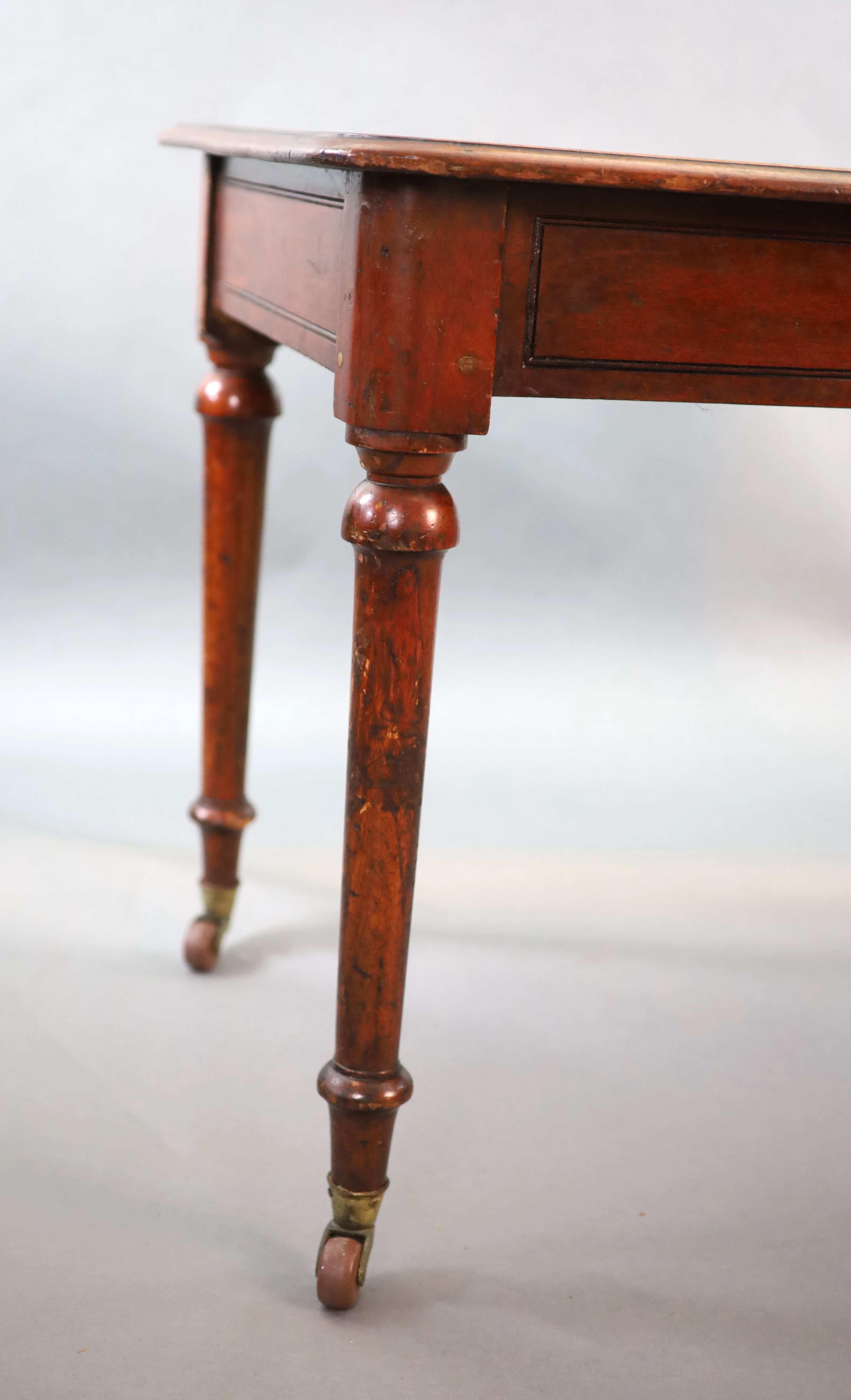 A Victorian mahogany writing table, W.114 D.70cm H.76cm